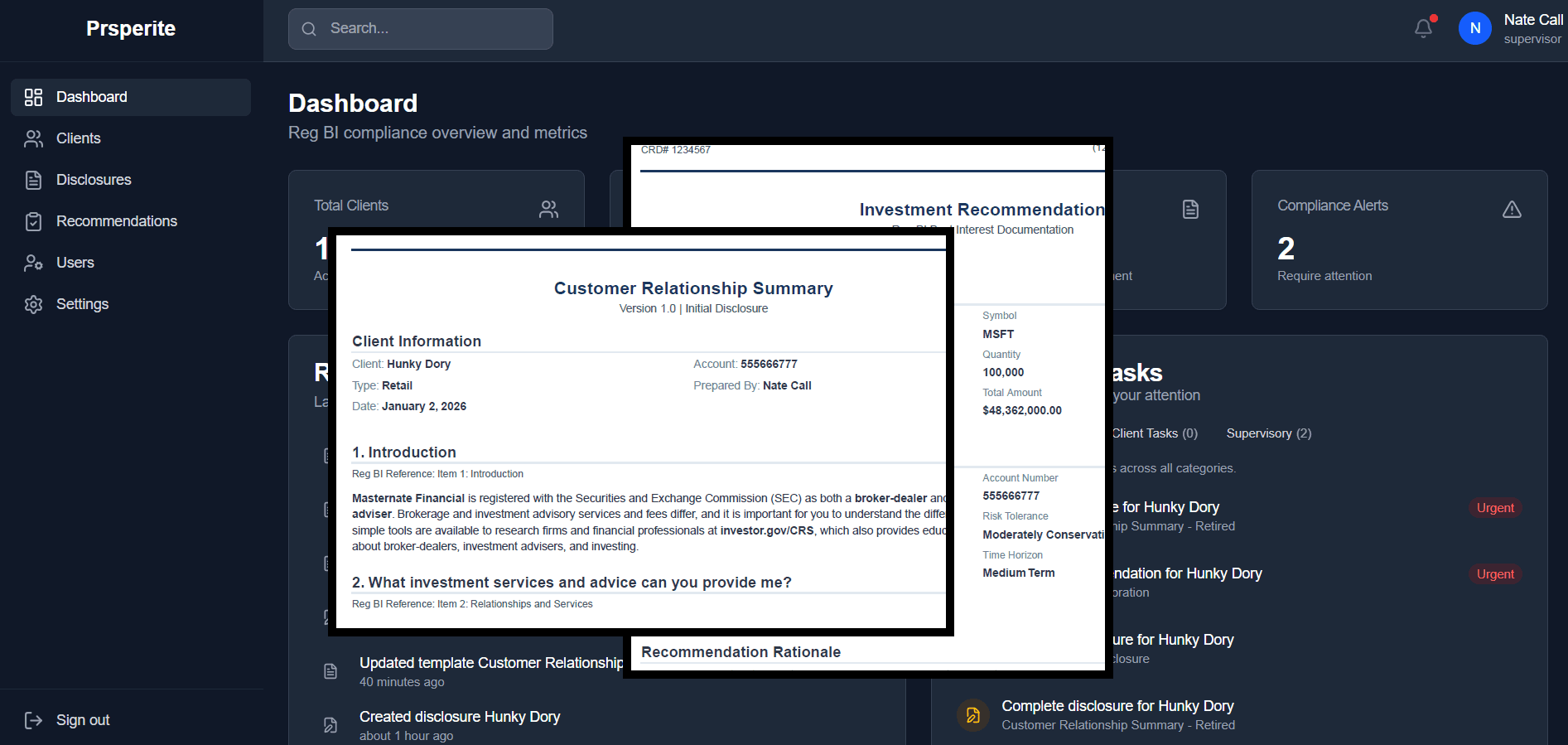 Reglifi Dashboard